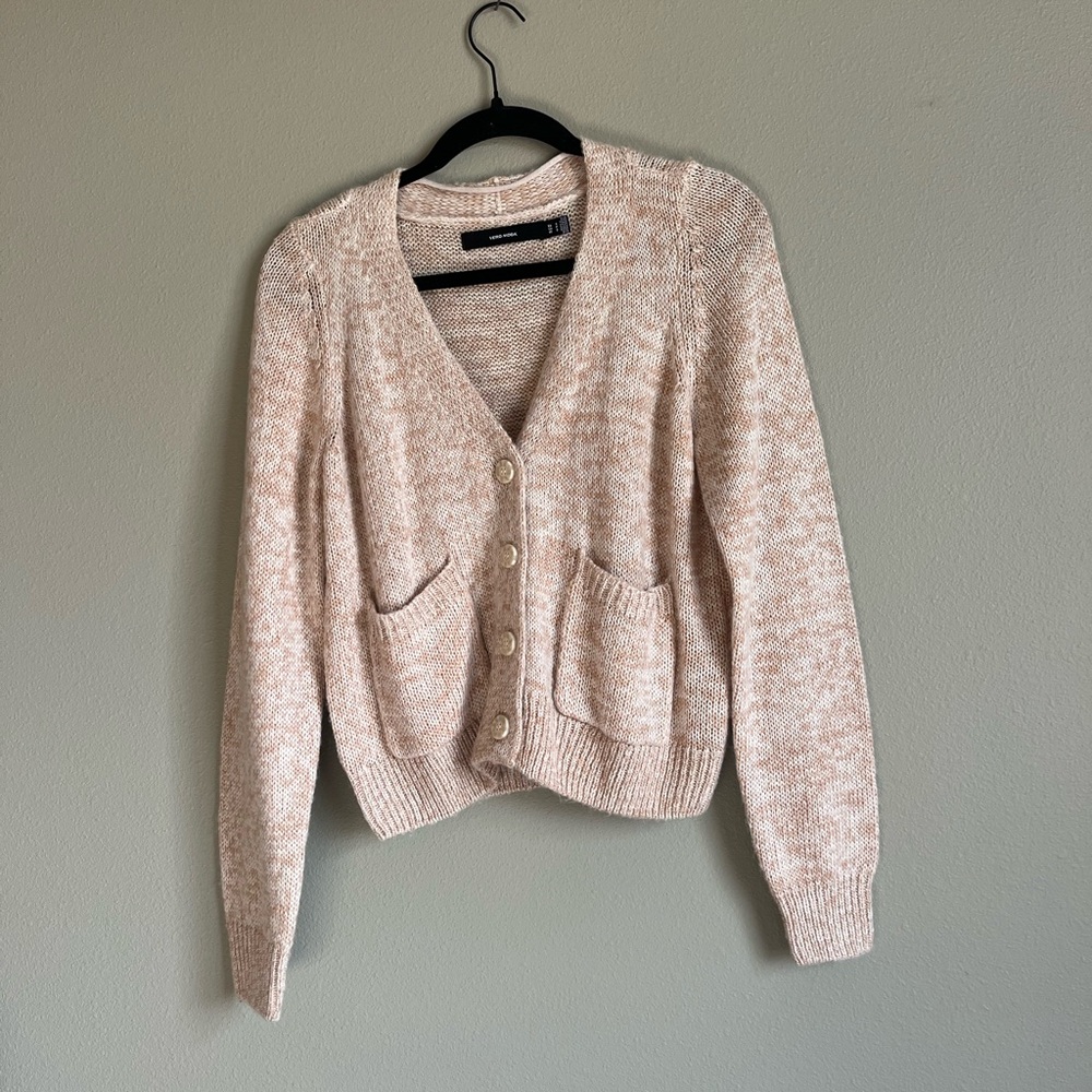 Vero Moda Cream Button-Up Cardigan